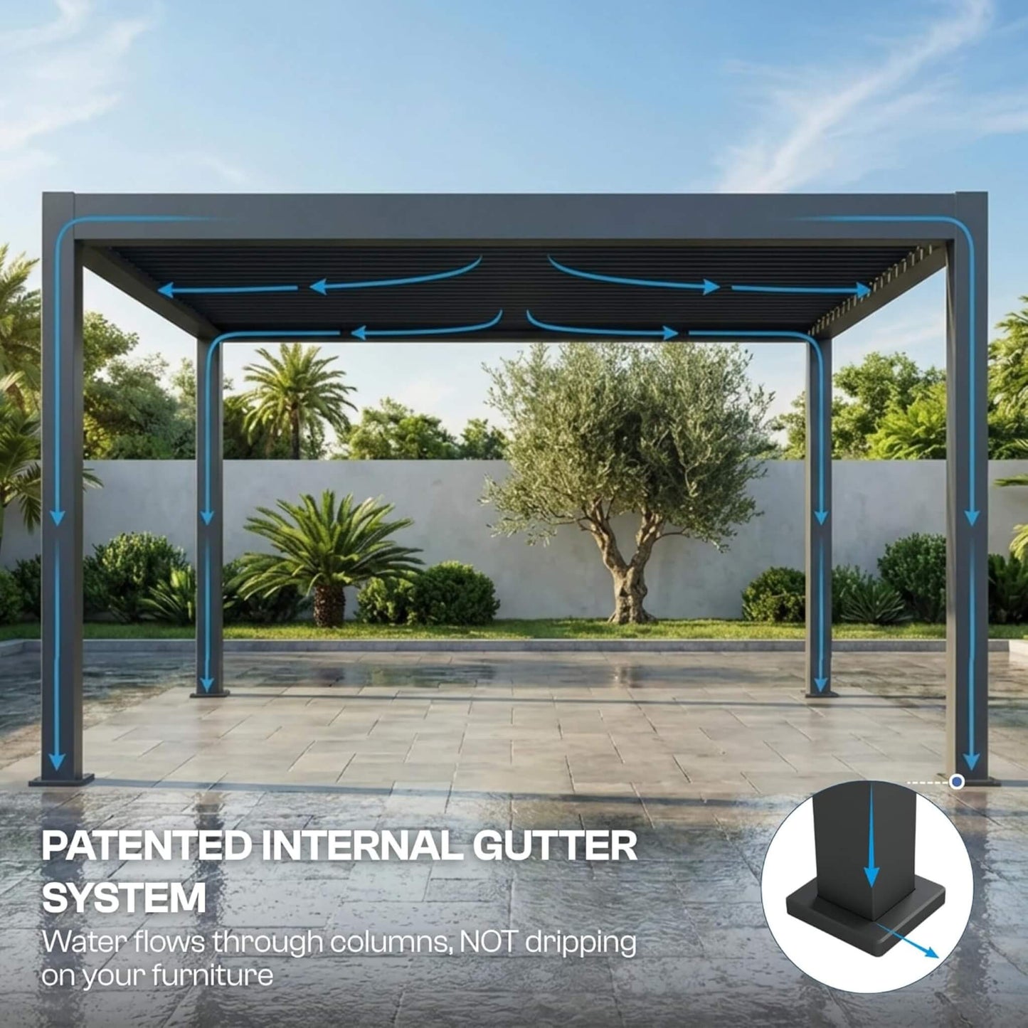 Alora Aluminum Louvered Pergola Kit (SAK94316)