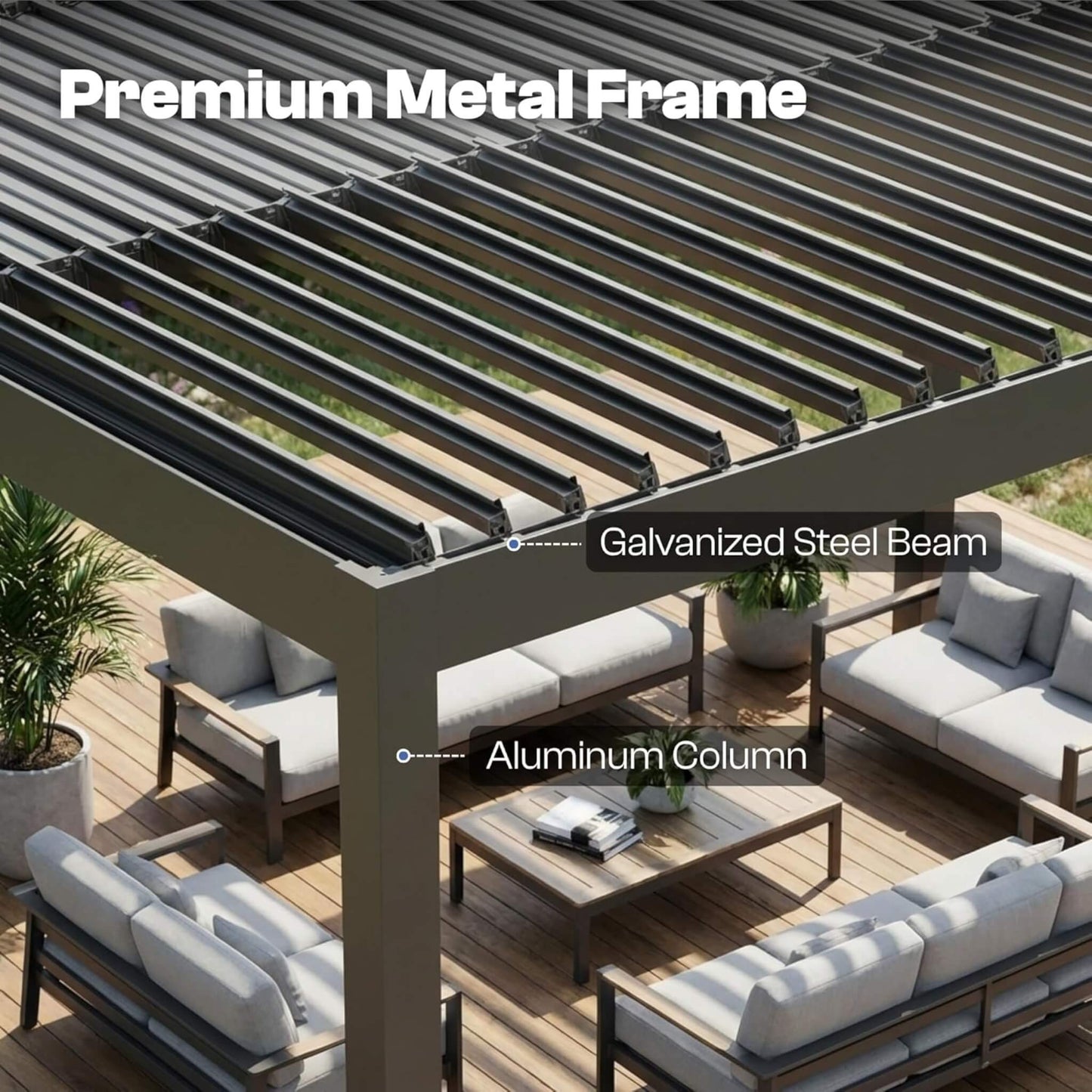 Alora Aluminum Louvered Pergola Kit (SAK94316)