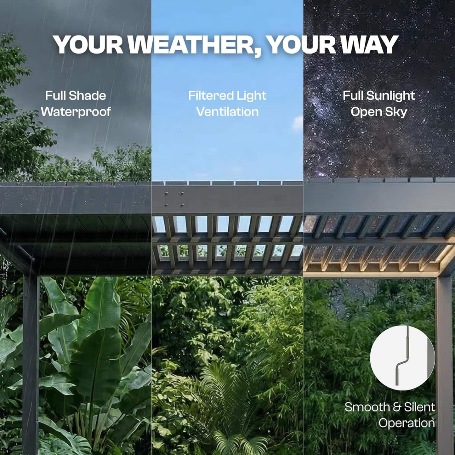 Alora Aluminum Louvered Pergola Kit (SAK94316)