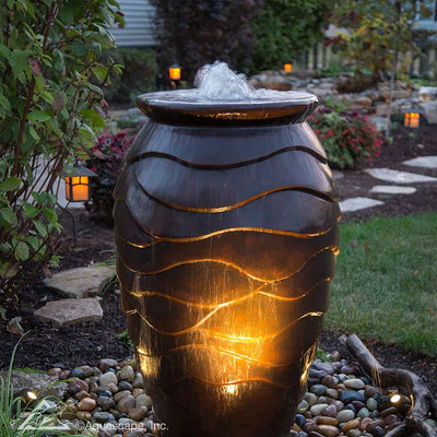 Aquascape Scalloped Urn Fountain Kit – 45″ H Complete Outdoor Recirculating Water Feature