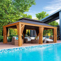 12ft X 20ft Alora Premium Large Aluminum Hardtop Gazebo (SAK58374)