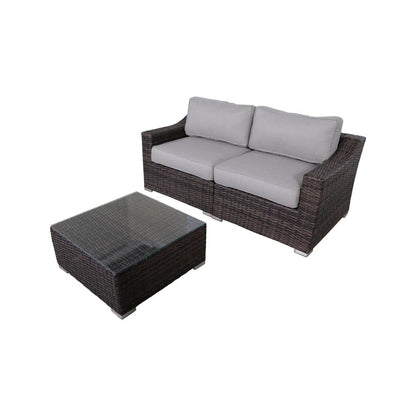 All-Weather Outdoor Wicker Patio Conversation Set with Cushions