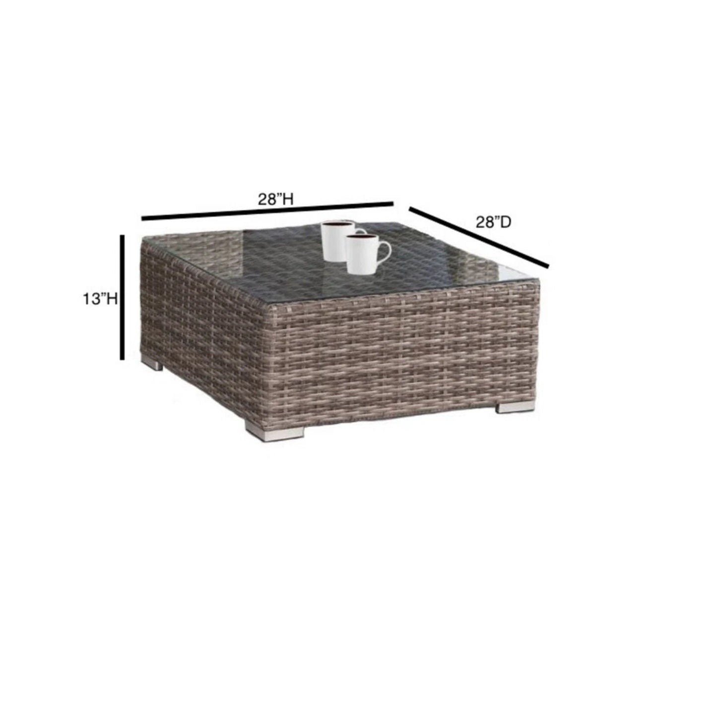 All-Weather Outdoor Wicker Patio Conversation Set with Cushions