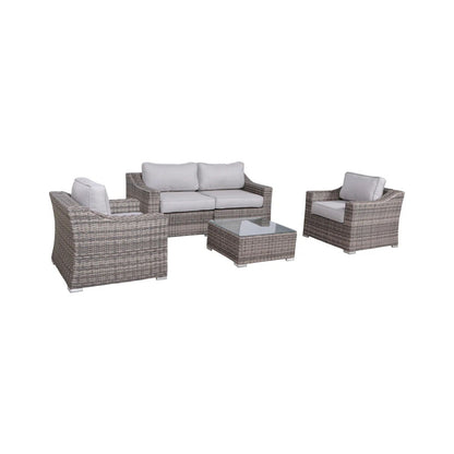 All-Weather Outdoor Wicker Patio Conversation Set with Cushions