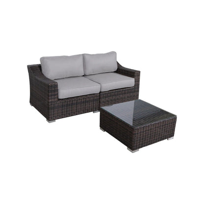 All-Weather Outdoor Wicker Patio Conversation Set with Cushions