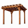 10 Ft. X 10 Ft. Traditional All Cedar Wood Outdoor Patio Pergola