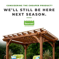 10 Ft. X 10 Ft. Traditional All Cedar Wood Outdoor Patio Pergola