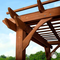 10 Ft. X 10 Ft. Traditional All Cedar Wood Outdoor Patio Pergola