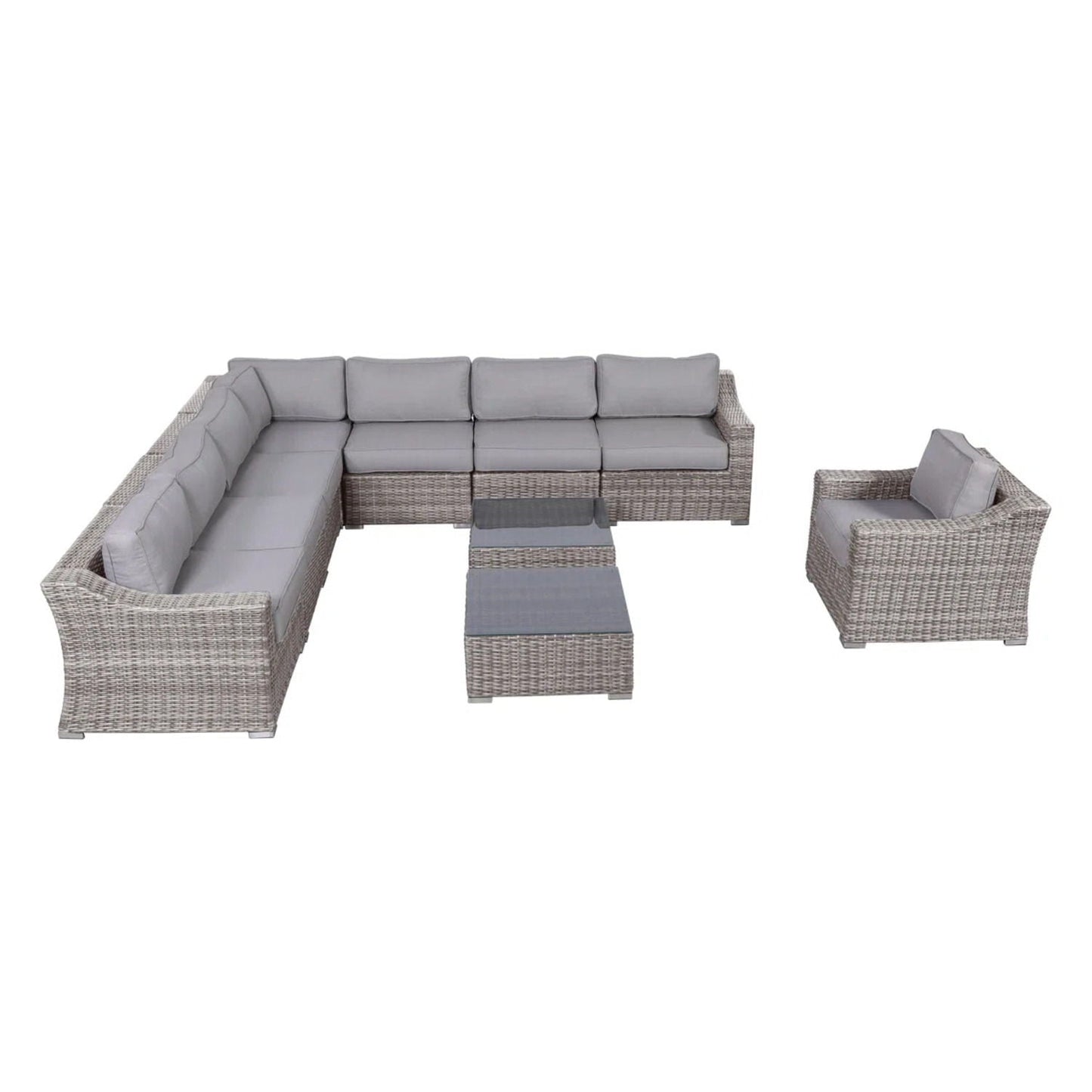 All-Weather Outdoor Wicker Patio Conversation Set with Cushions