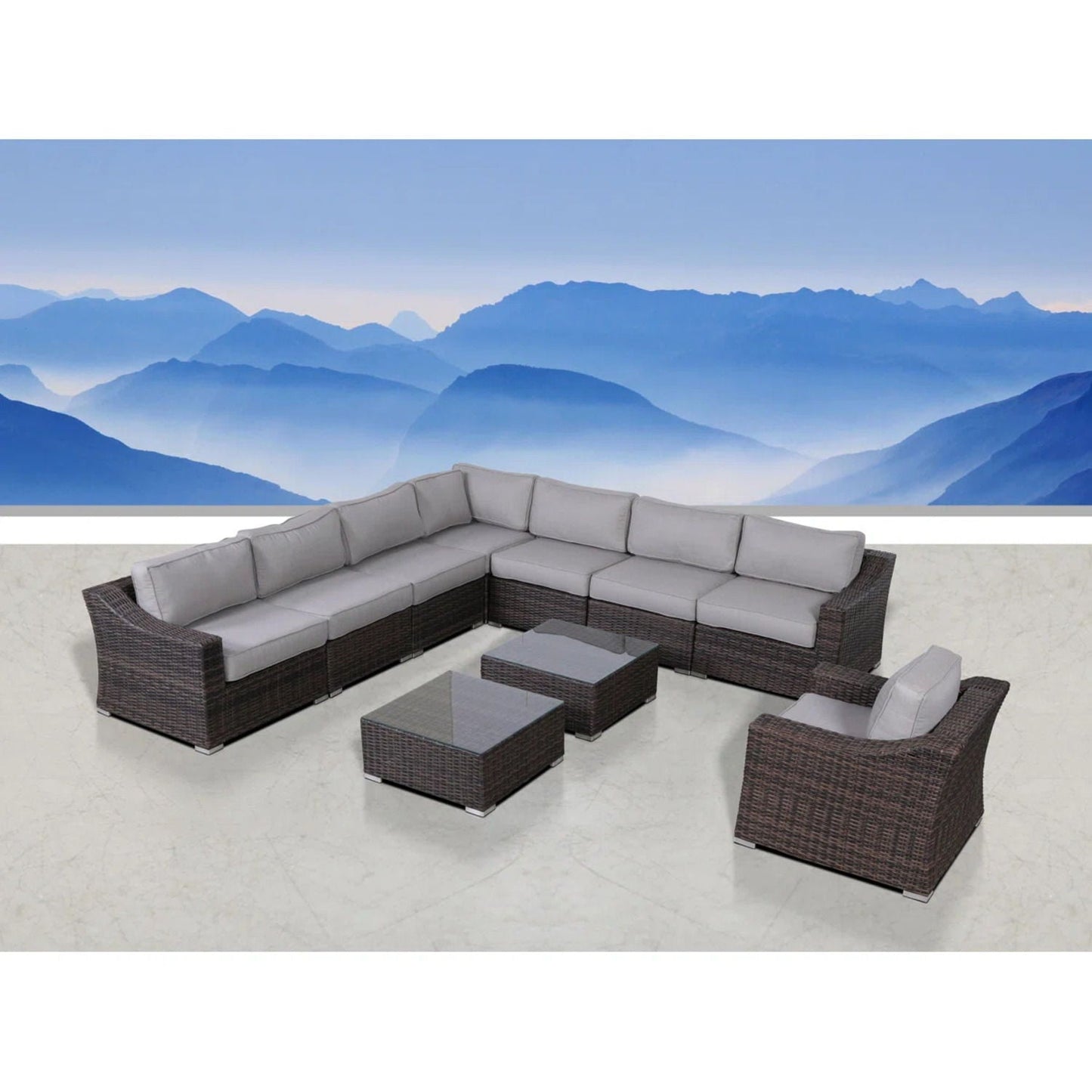 All-Weather Outdoor Wicker Patio Conversation Set with Cushions