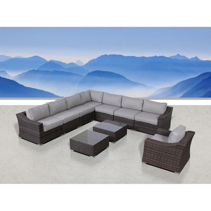 All-Weather Outdoor Wicker Patio Conversation Set with Cushions