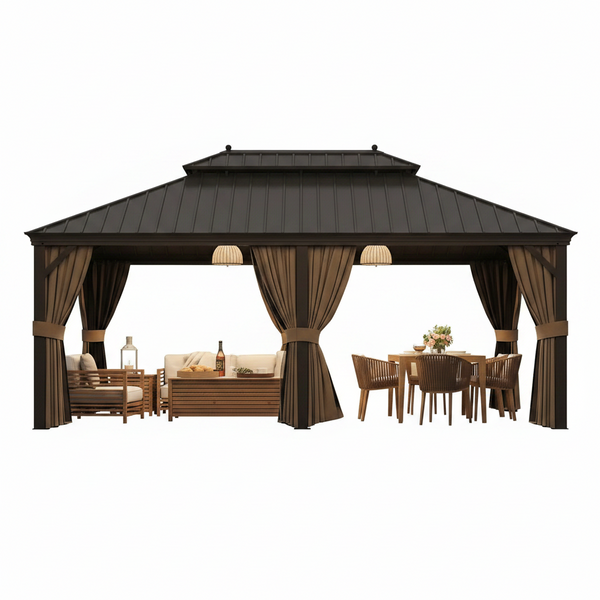14 ft. x 20 ft. Hardtop Gazebo with Galvanized Steel Roof