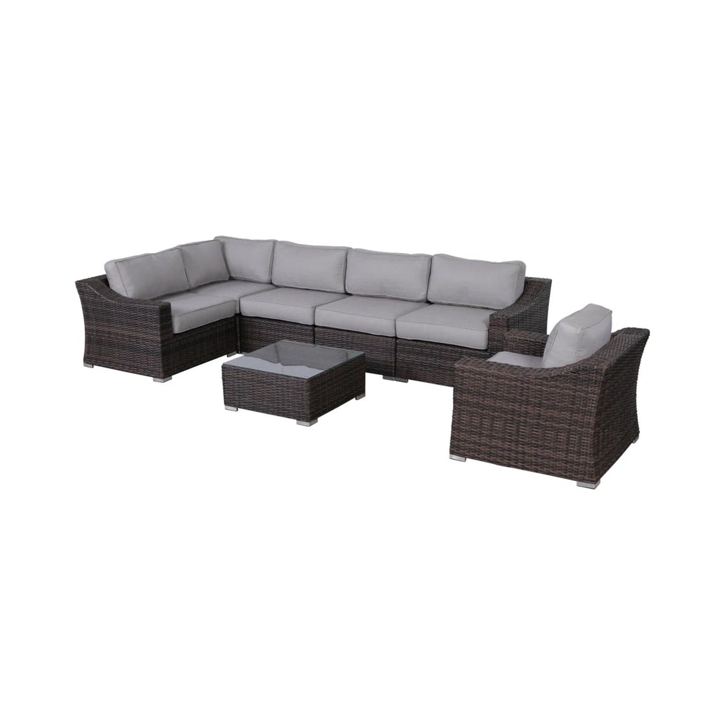 All-Weather Outdoor Wicker Patio Conversation Set with Cushions