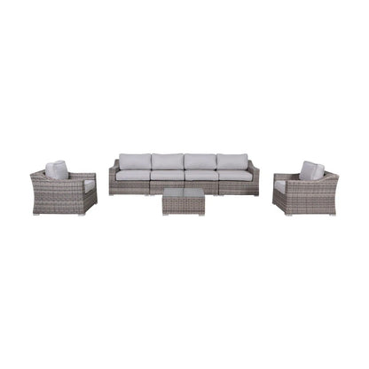 All-Weather Outdoor Wicker Patio Conversation Set with Cushions