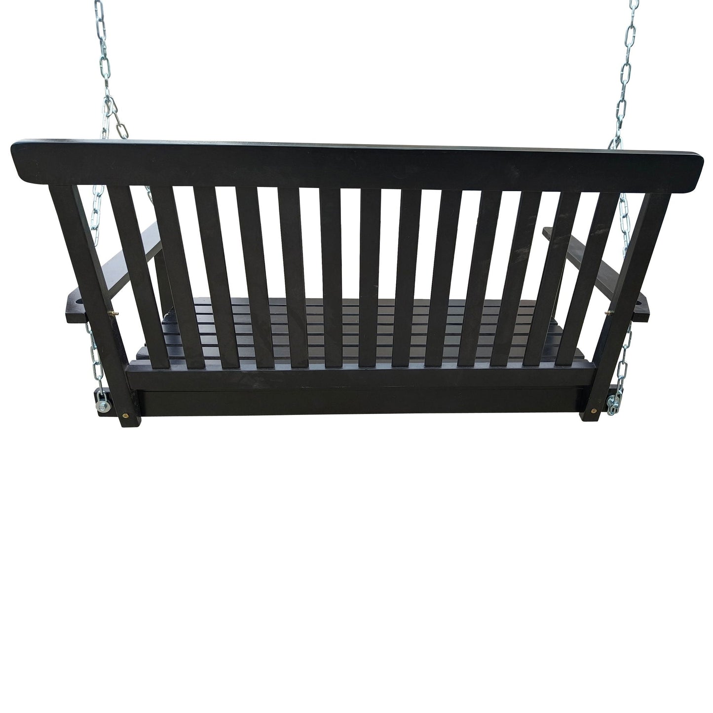Unique Piece Furniture Outdoor Front Porch Swing with Armrests and Hanging Chains
