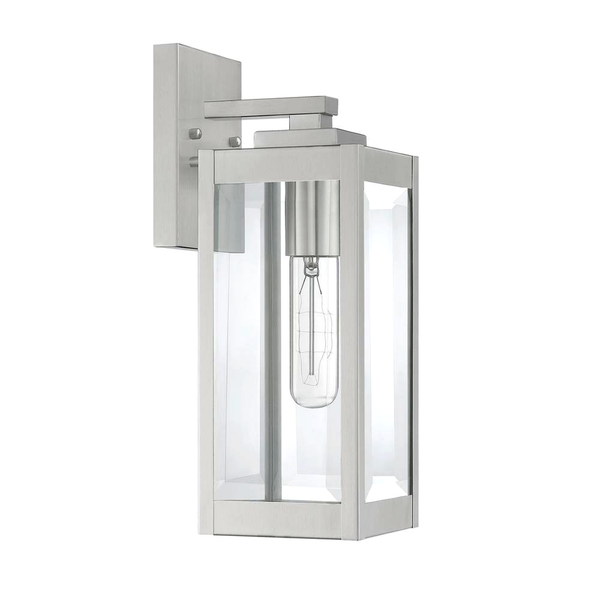 Westover 1-Light Stainless Steel Outdoor Wall Lantern Sconce