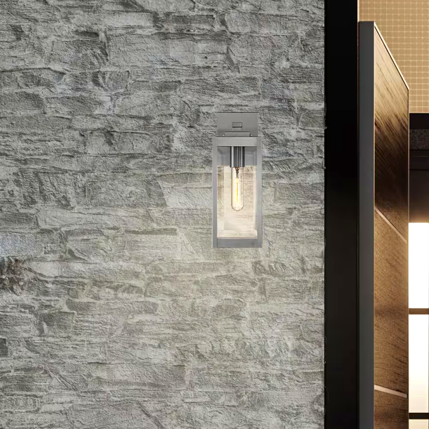 Westover 1-Light Stainless Steel Outdoor Wall Lantern Sconce
