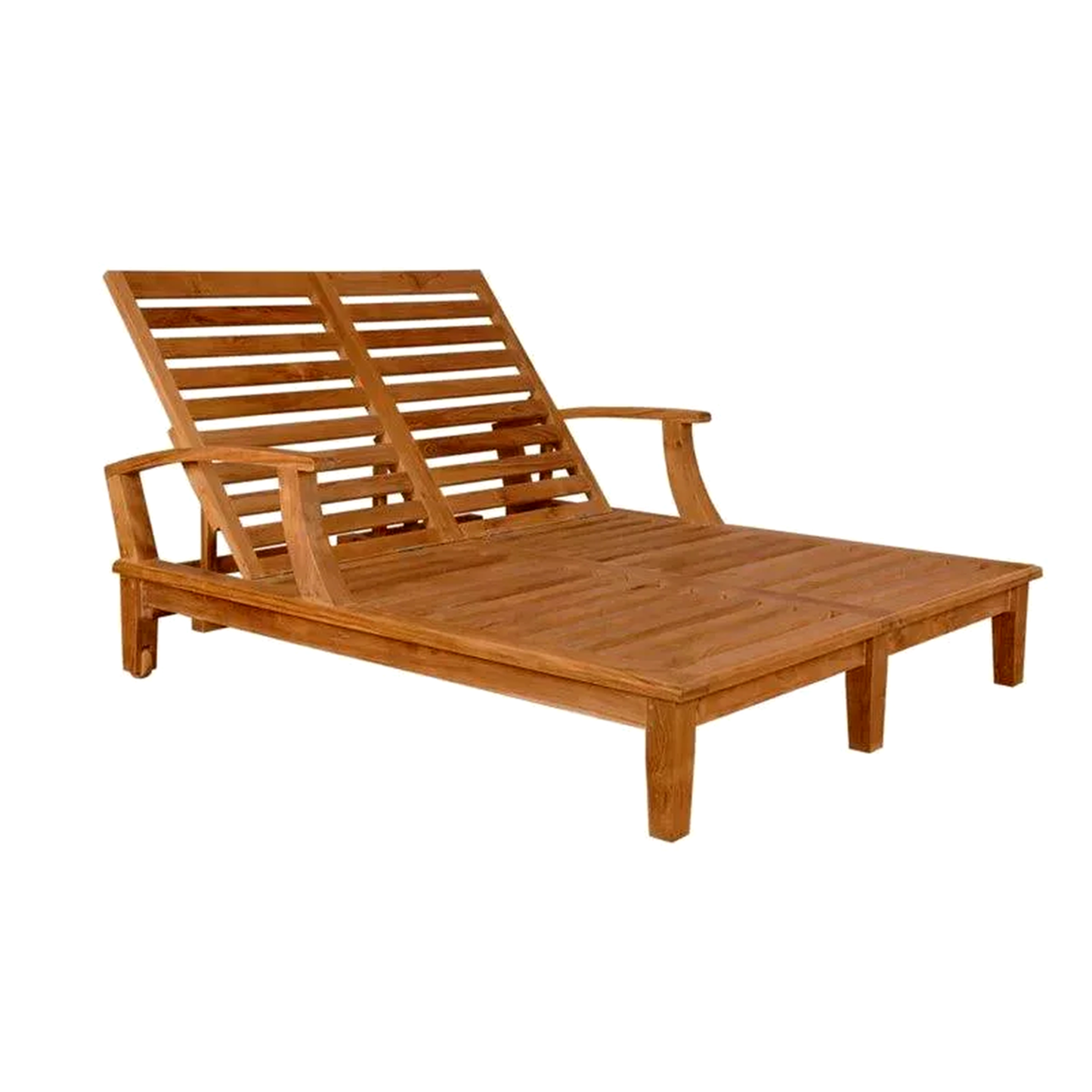 Delano Teak Double Reclining Sunlounger with Sunbrella Cushions