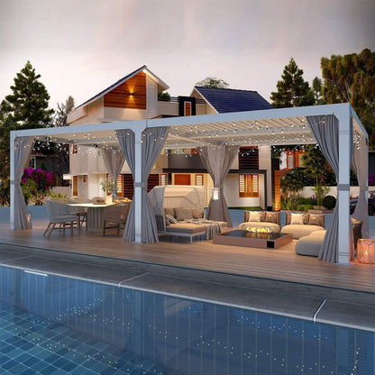 12ft X 20ft Alora Luxury Aluminum Louvered Pergola (SAK18625)
