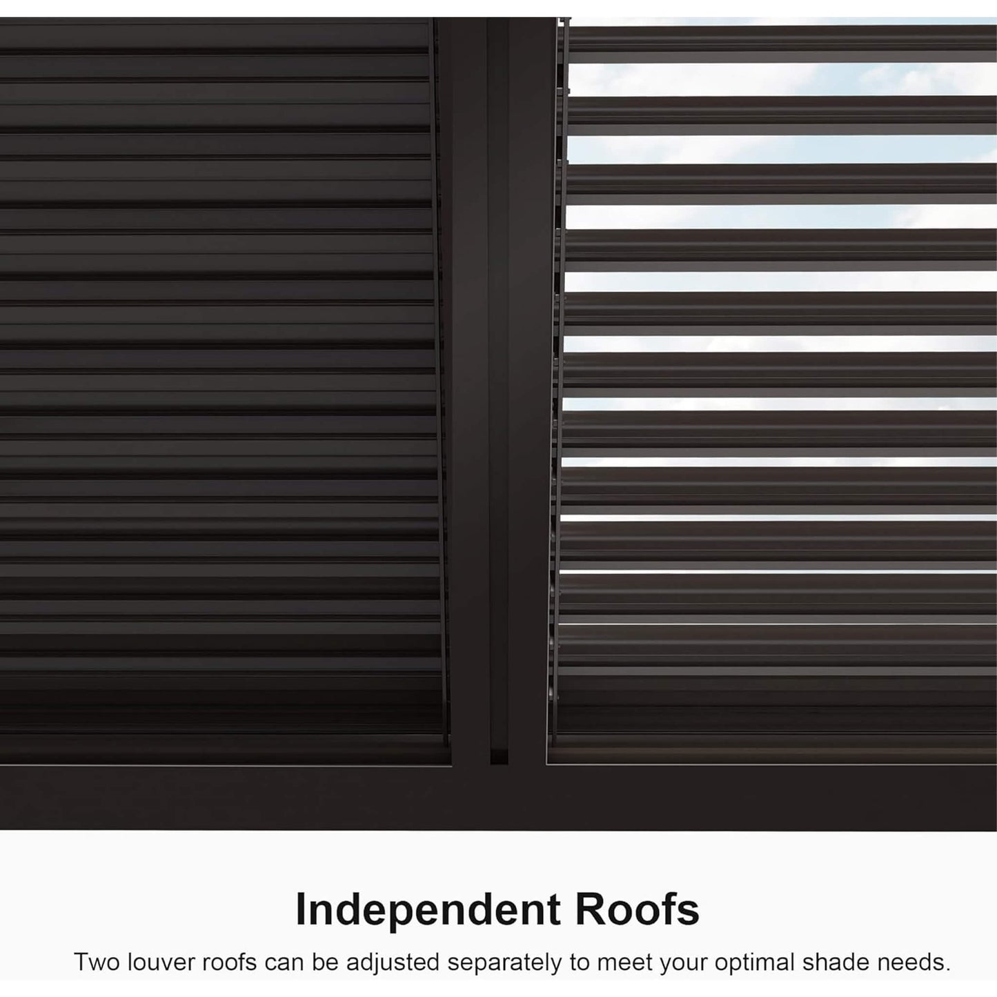 Alora Premium Outdoor Aluminum Louvered Patio Pergola with LED Lights (SAK24896)