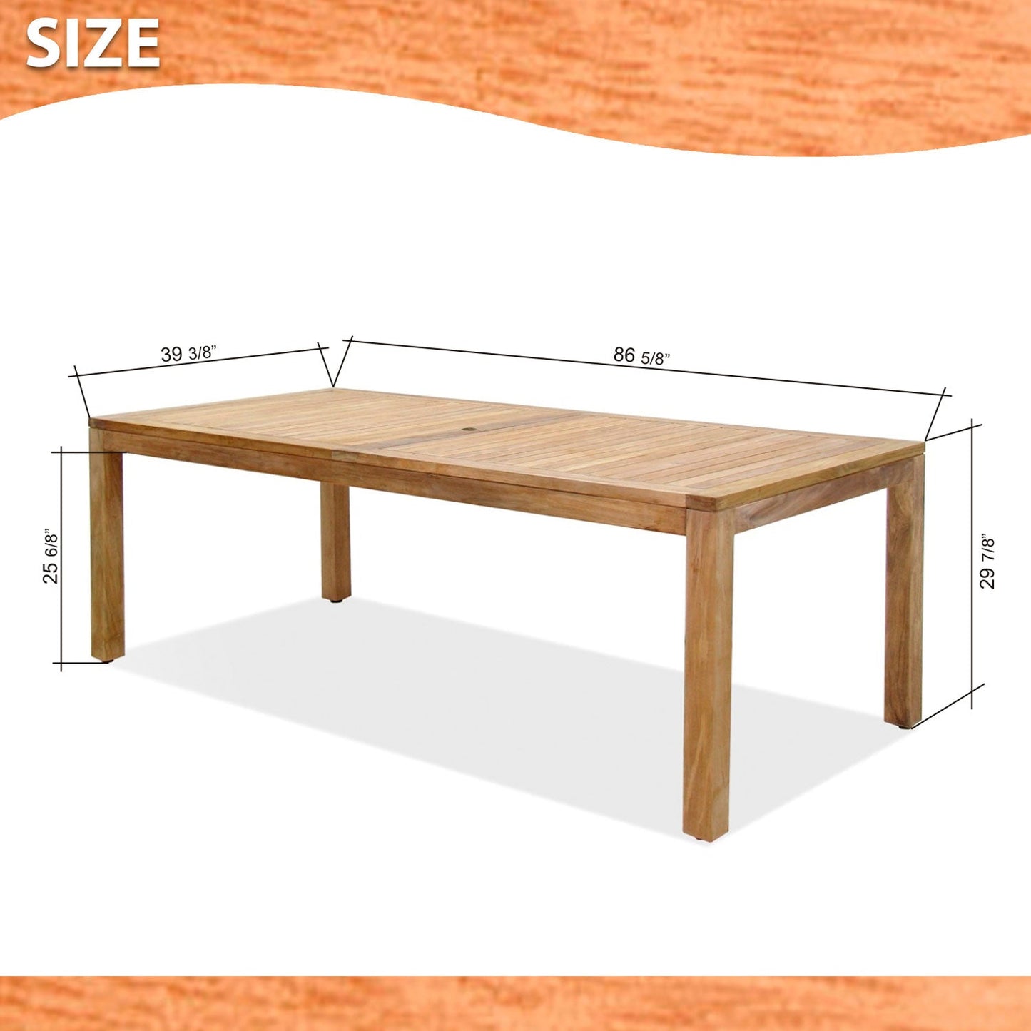 Rinjani Rectangular Teak Table and Fortuna Armchair Dining Set