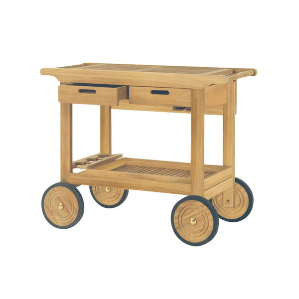 Kingsley Bate Premium Teak Outdoor Serving & Bar Cart