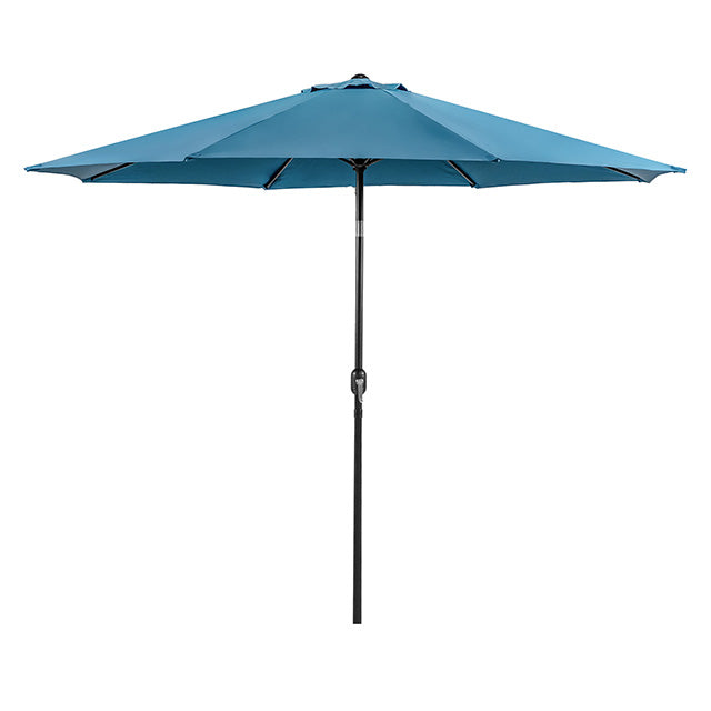 Mora 11' Contemporary Outdoor Market Umbrella with 21" Round Base - Blue