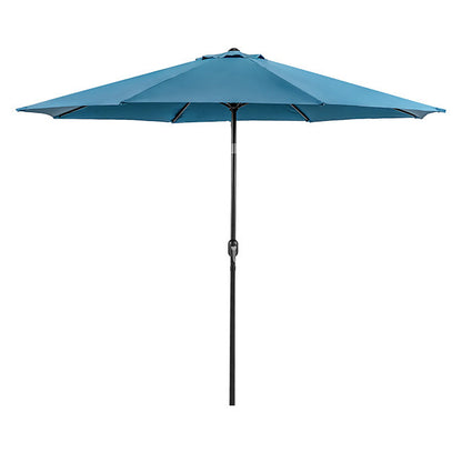 Mora 11' Contemporary Outdoor Market Umbrella with 21" Round Base - Blue