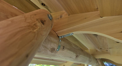 Heavy-Duty Cedar Wooden Porch Swing with Integrated Stand and Canopy